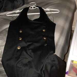 Black halter dress